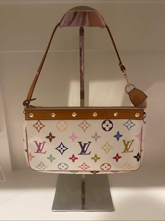 Louis Vuitton Handbags - Louis Vuitton Multicolor Monogram White Mini Pochette- murakami